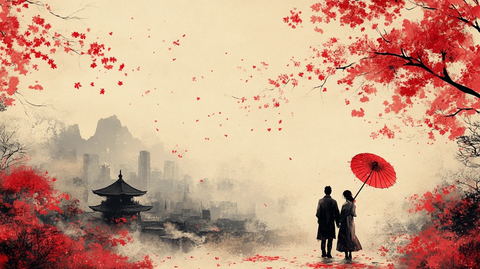 武士风格背景图