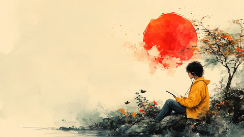 日本花园读书人