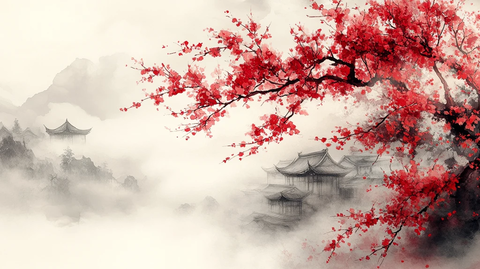 墨韵纸刻双喜图