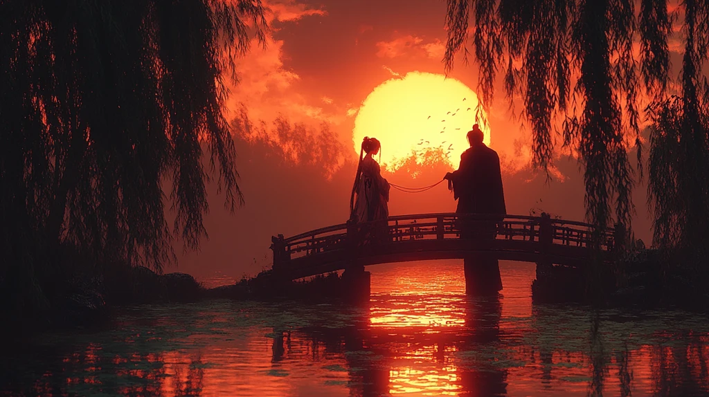 红线束缚的莲池