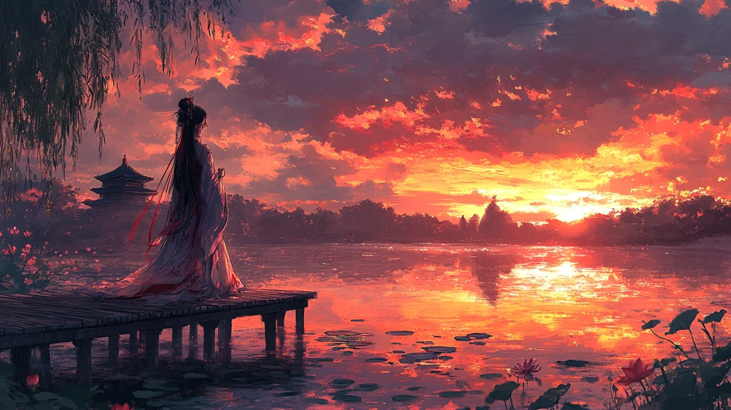 红线束缚的莲池