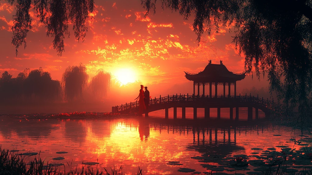 红线束缚的莲池