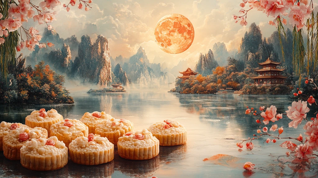 中秋月圆灯火明