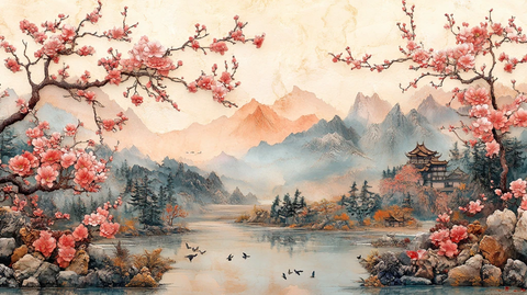 精致中国风壁画