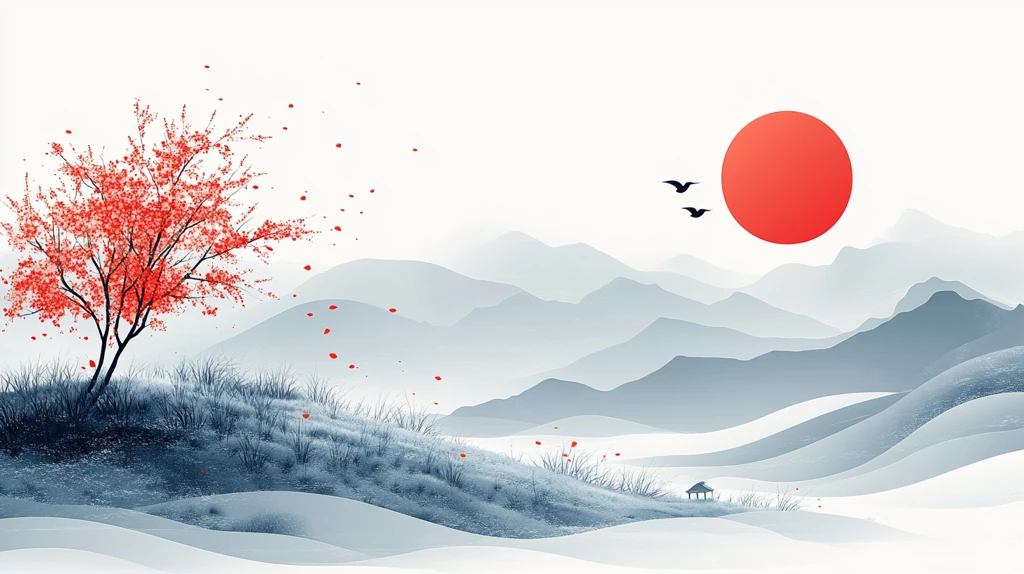 立冬霜草飞鸟图