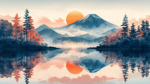 新年日出富士山