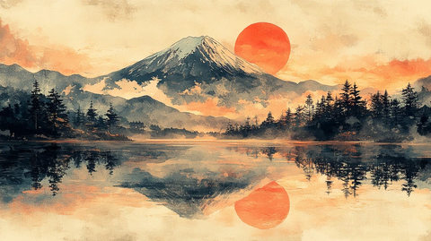 新年日出富士山