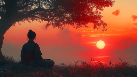 女子思索祖先佩剑