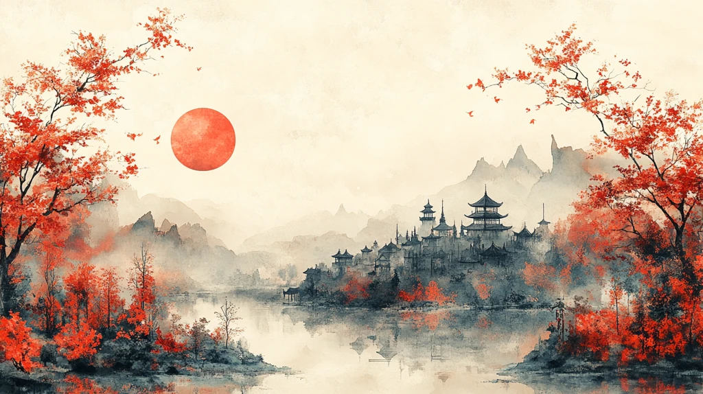 中秋节简约边框