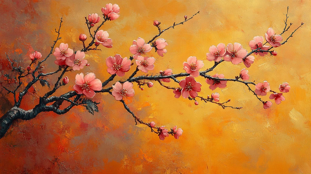 樱花盛开背景字