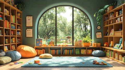 幼儿园故事角场景