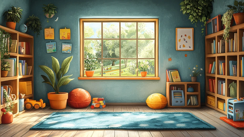 幼儿园故事角场景