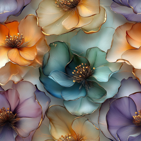 尘紫绿花墨纹理