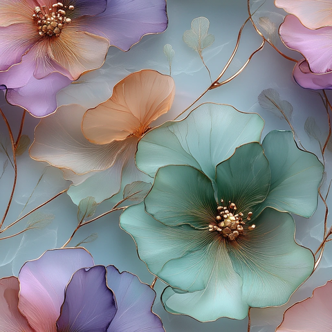 尘紫绿花墨纹理