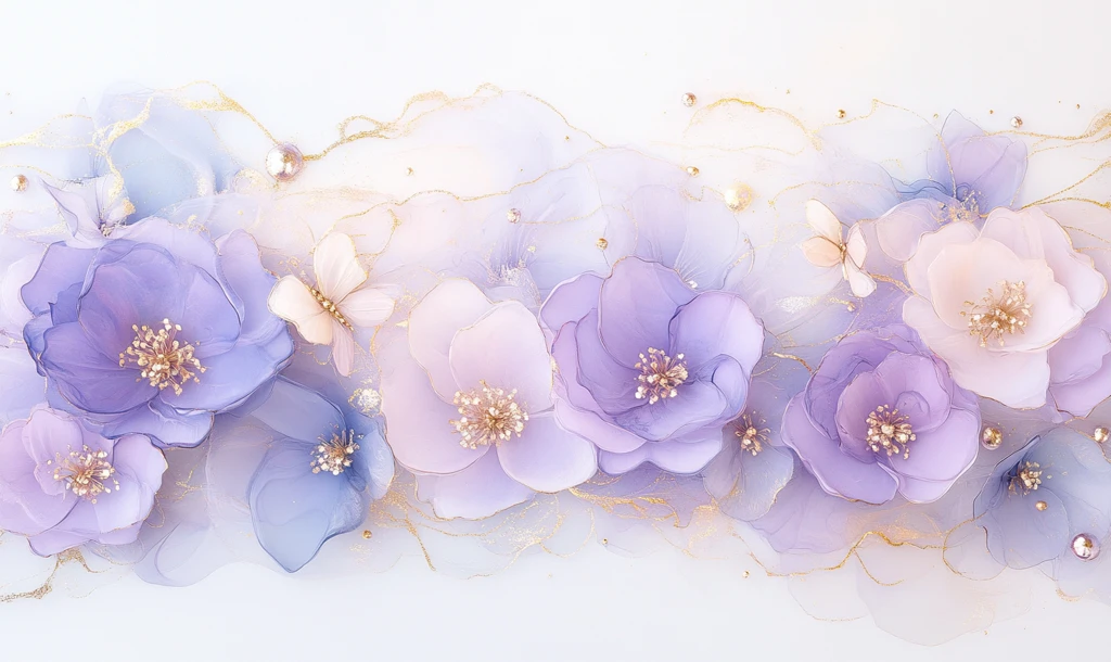 紫色金纹蝶恋花