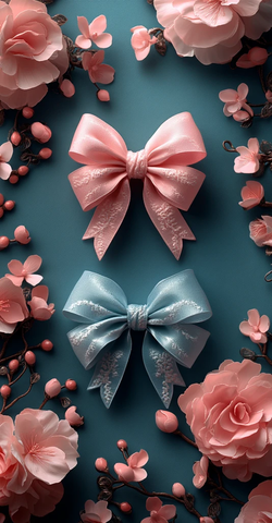 粉色立体蝴蝶结设计