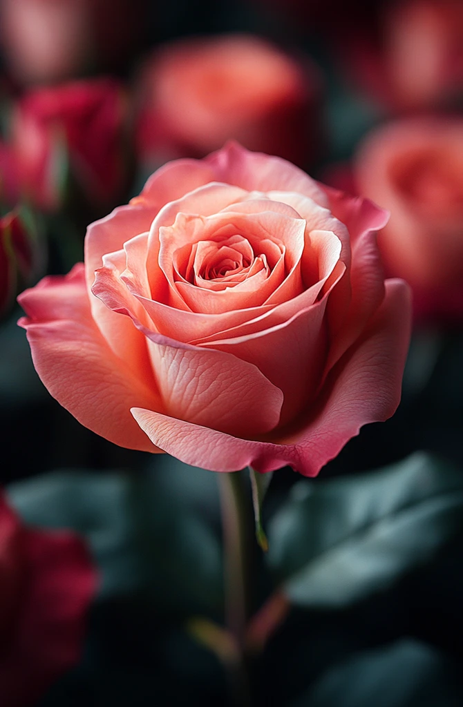 粉色玫瑰与红玫瑰