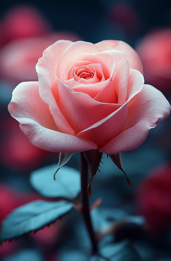 粉色玫瑰与红玫瑰