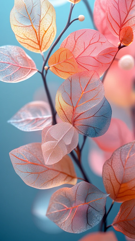 彩色翡翠叶背景