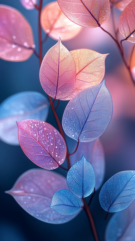 彩色翡翠叶背景