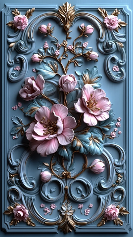 粉色蓝色浪漫边框