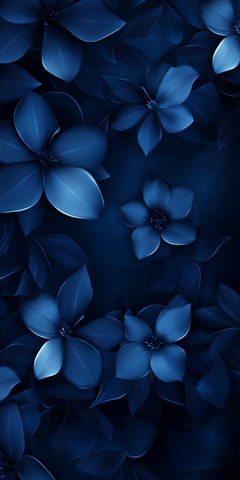 蓝花暗背景