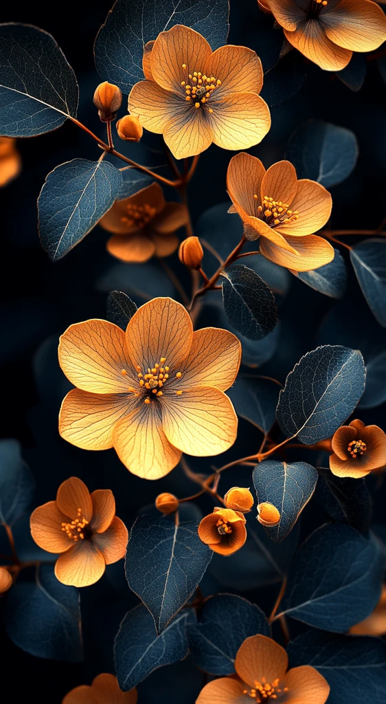 花叶纹样柔和光效