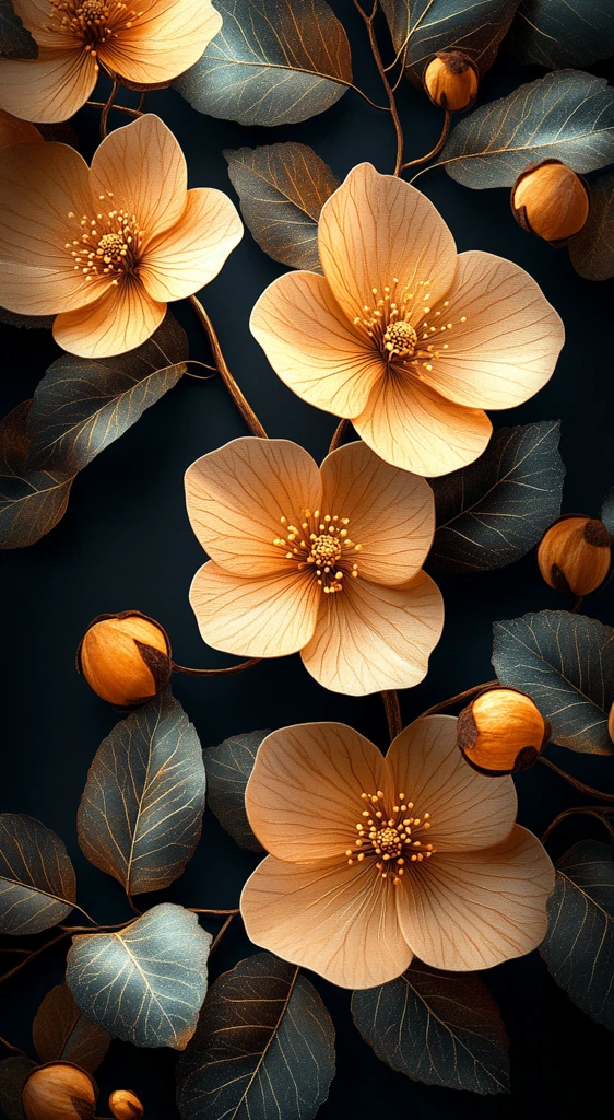 花叶纹样柔和光效