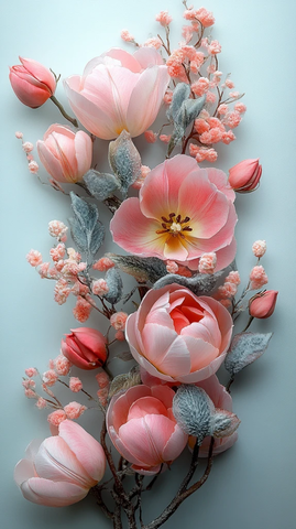 二月玫瑰郁金香