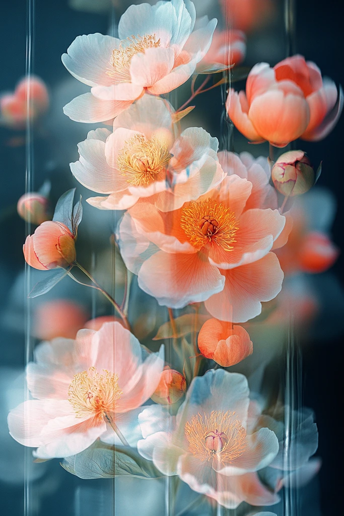 牡丹花多次曝光