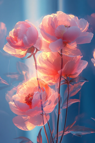 牡丹花多次曝光