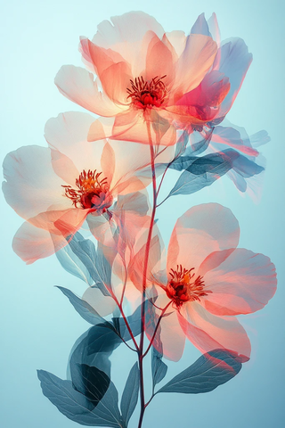 牡丹花多次曝光