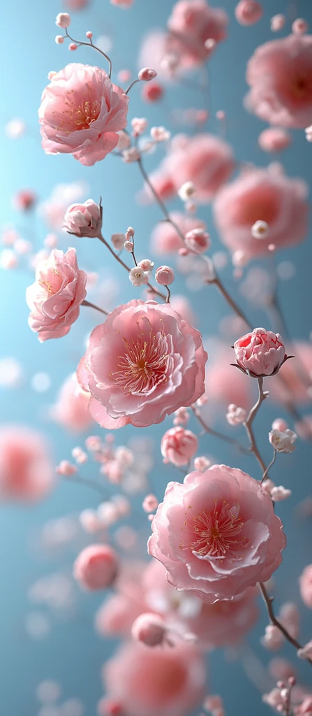 粉色玫瑰花布艺悬浮