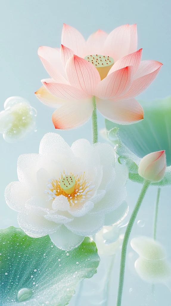 西瓜水滴莲花叶