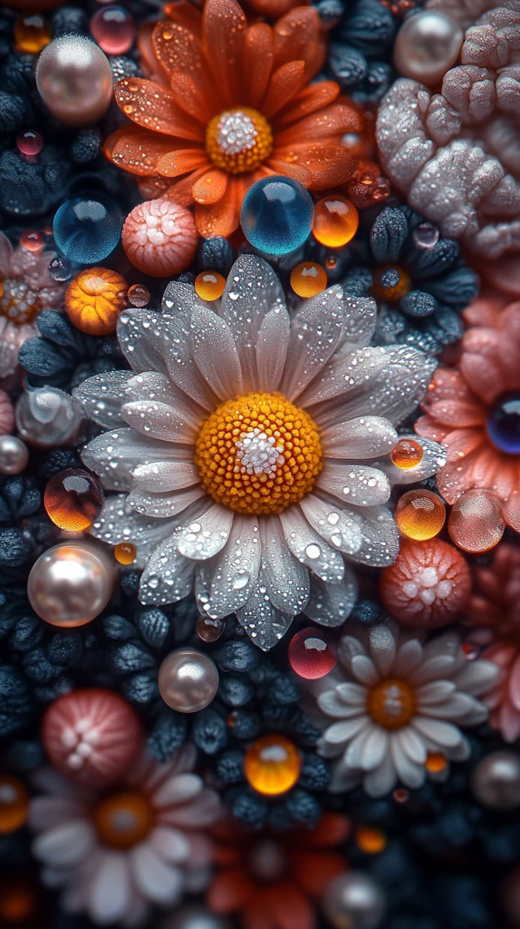 水珠珍珠液体菊