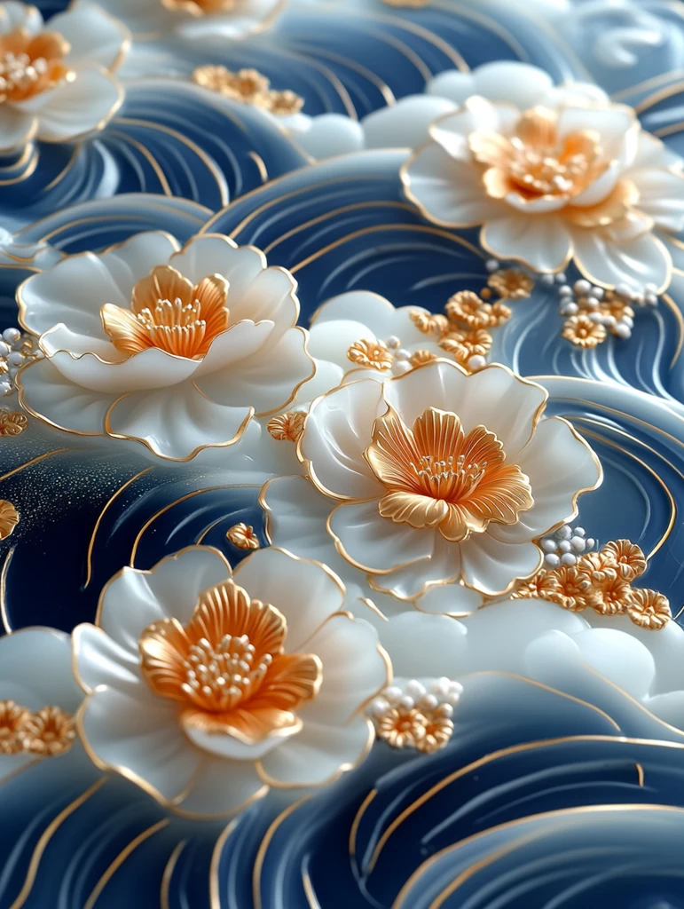 金色云纹祥瑞图