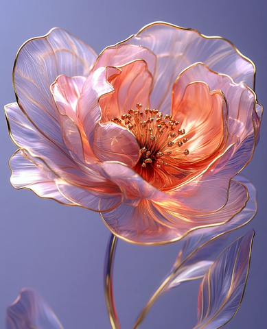 水晶花瓣透明丝线