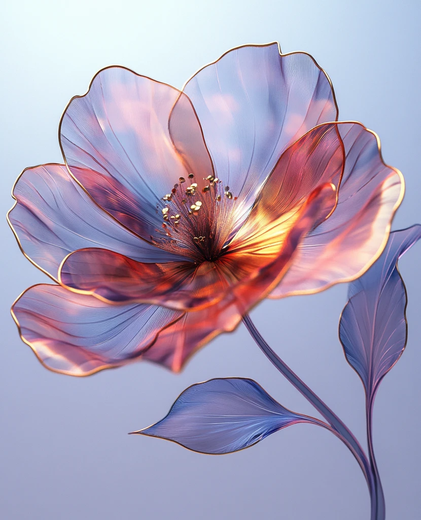 水晶花瓣透明丝线