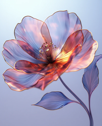 水晶花瓣透明丝线