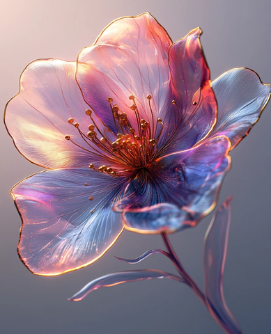 水晶花瓣透明丝线