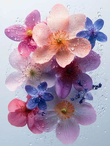 茉莉牡丹樱花图