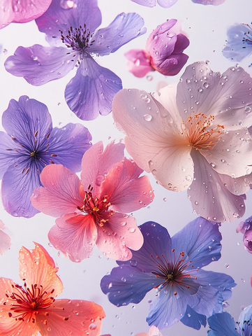 茉莉牡丹樱花图