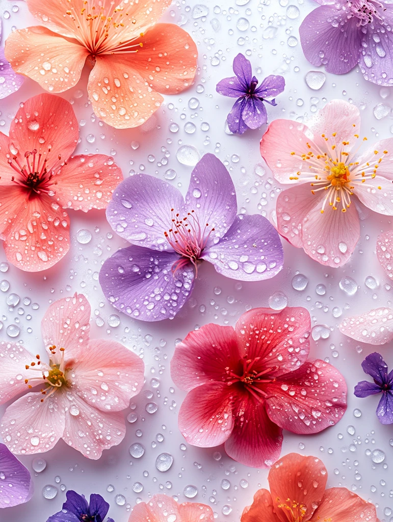 茉莉牡丹樱花图