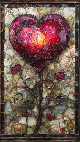 情人节花窗图案