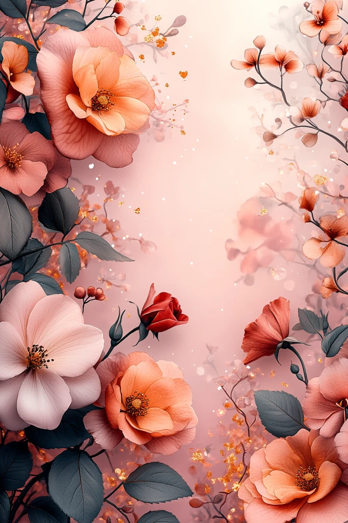 粉色渐变生日贺卡