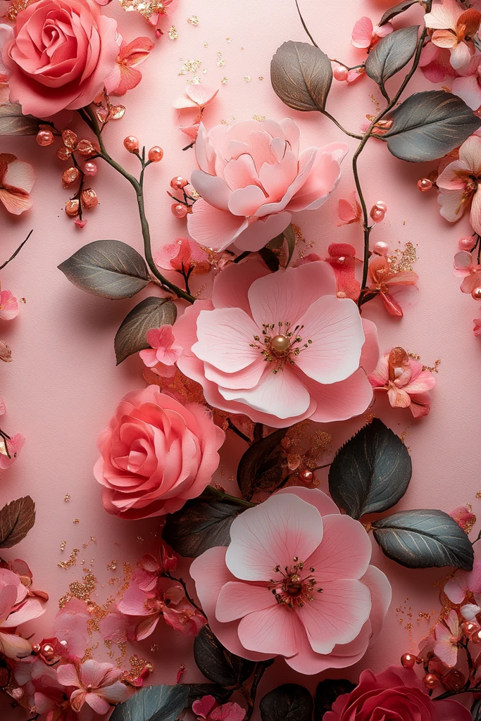 粉色渐变生日贺卡