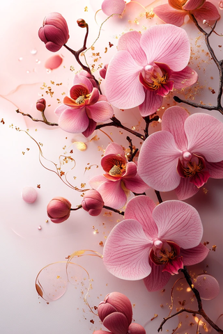 粉色渐变生日贺卡