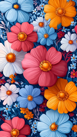 彩色花朵图案