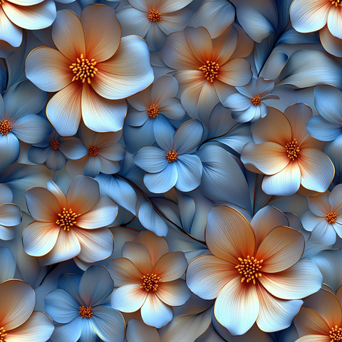 三维花卉渲染图案