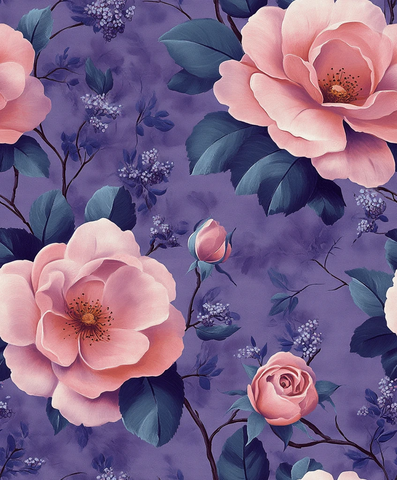 复古玫瑰花纹图案